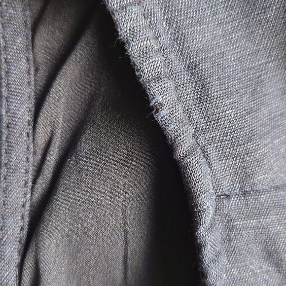 J.Crew Linen Blend black Dress Size Medium - Picture 3 of 9